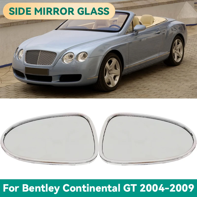 Glass rear view mirror with heating,left and right rear view mirror for Bentley Continental GT Flying Spur Mulsanne 2004-2009