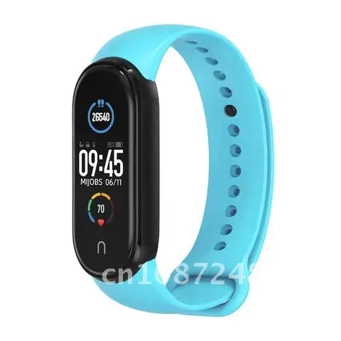 

Sport Silicone Strap for Mi Band 6 5 Wrist Bracelet Miband 5 6 Wristband Smart Band for Xiaomi Mi Band 5 6 by Mijobs