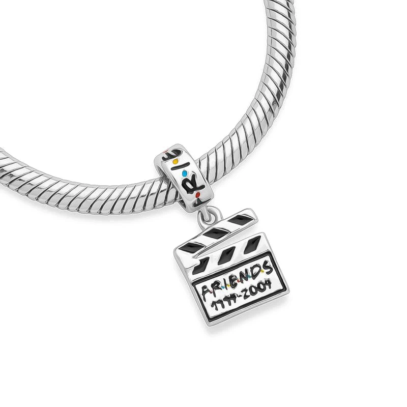 925 فضة الصابون أوبرا "الأصدقاء" سلسلة القهوة تركيا صور جراد البحر خرزة ساحرة ملائمة سوار الأصلي لتقوم بها بنفسك مجوهرات