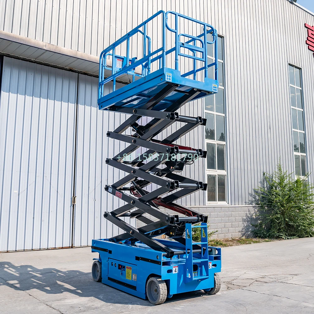 Small Electric Hydraulic Lift Platform Mini Home Mobile Scissor Lift Platform Crawler Self-propelled Scissor Lifting Platform