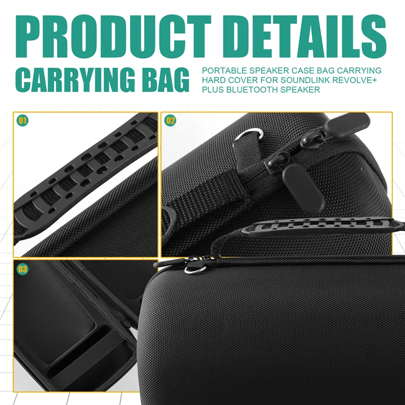 Tragbare Lautsprecher-Tasche mit harter Abdeckung für BOSE Soundlink Revolve+ Plus Bluetooth-Lautsprecher-Hot
