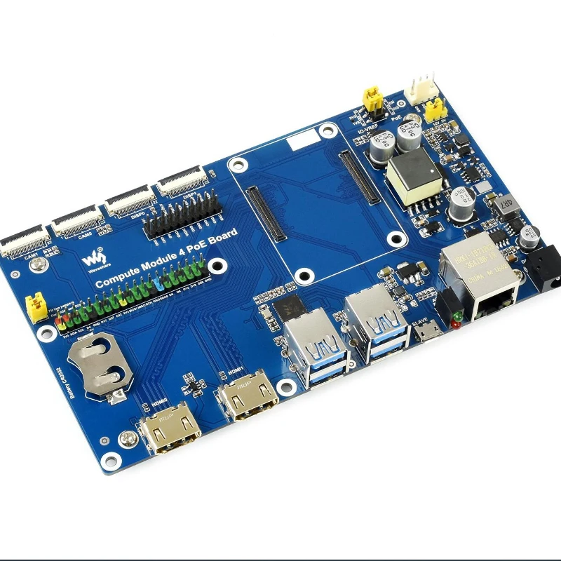 Raspberry Pi Compute Module 4 IO Board With PoE Feature for all Variants of CM4