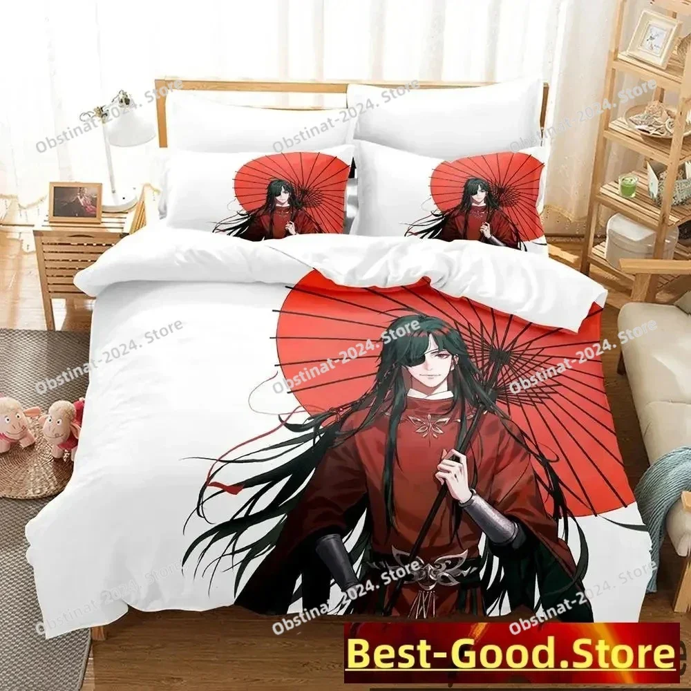 

Heaven Official's Blessing Tian Guan Ci Fu Bedding Set Duvet Cover Full Queen King Size Pillowcase Bed Print Bed Set Single Twin