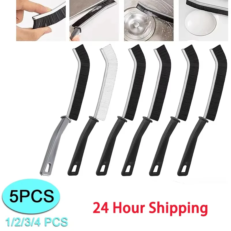 Hard-Bristled Crevice Cleaning Brush Gap Cleaning Brush Tool All-Around Stiff Angled Bristles for Bathroom Kitchen Cleaning Tool