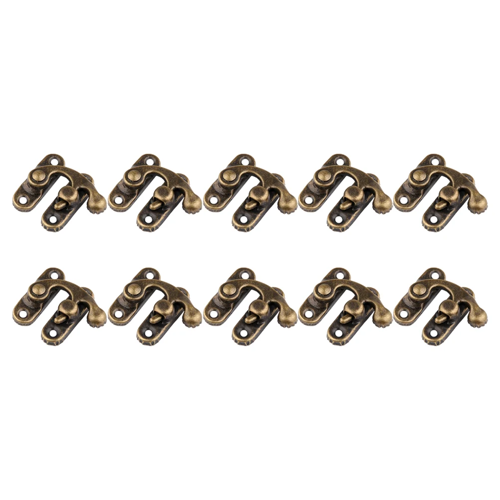 

25 Pcs Buckle Lock Iron Horn Latch Metal Ring Right Hook Drawer Trumpet Furniture Decor Box Clasp Corrosion Resistant
