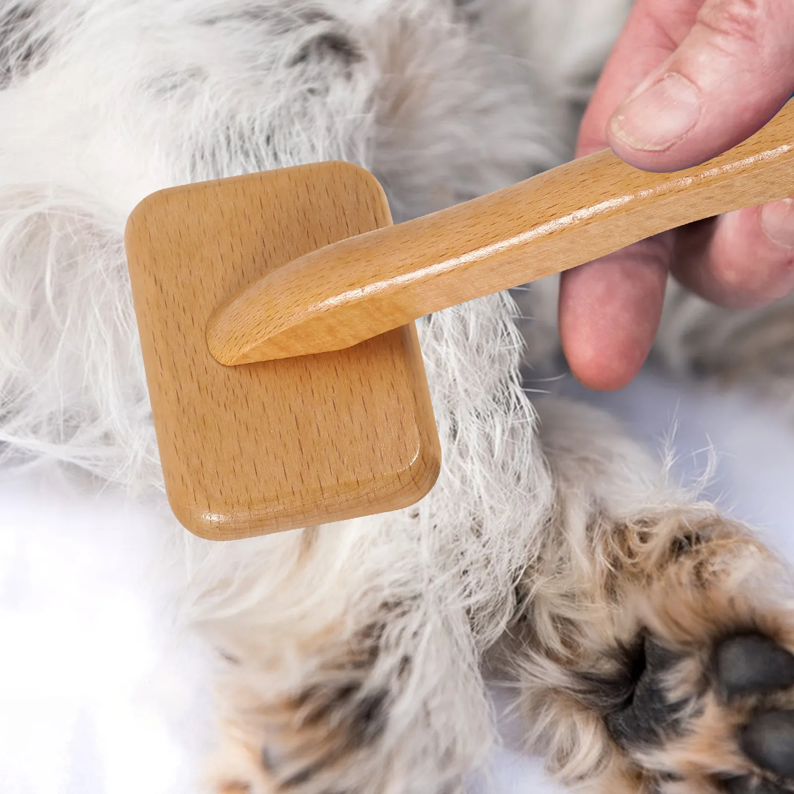 Dog Wood Comb Self Cleaning Pet Grooming Brush Tangle Remover Hair Removal Tool for Shedding Cats Self Cleaning Slicker Brush