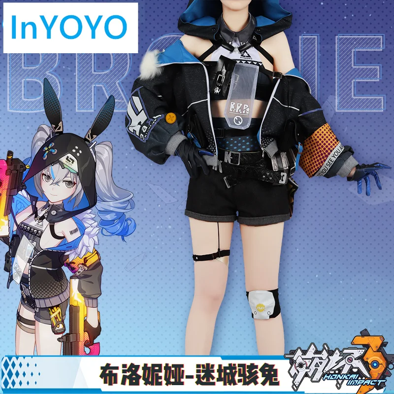 

InYOYO Honkai Impact 3rd Cosplay Bronya Zaychik Costume HAXXOR BUNNY Theme Game Suit Lovely Uniform Halloween Outfit Women