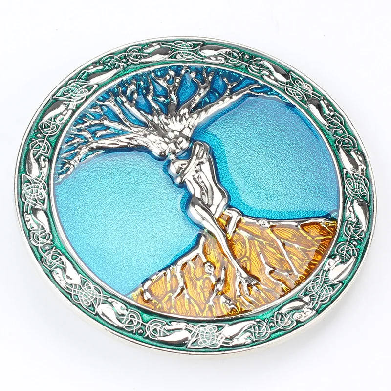 Fibbia per cintura in lega Big Tree YonbaoDY K453 Non piacciata da guadagni esterni, non tristificata da perdite personali