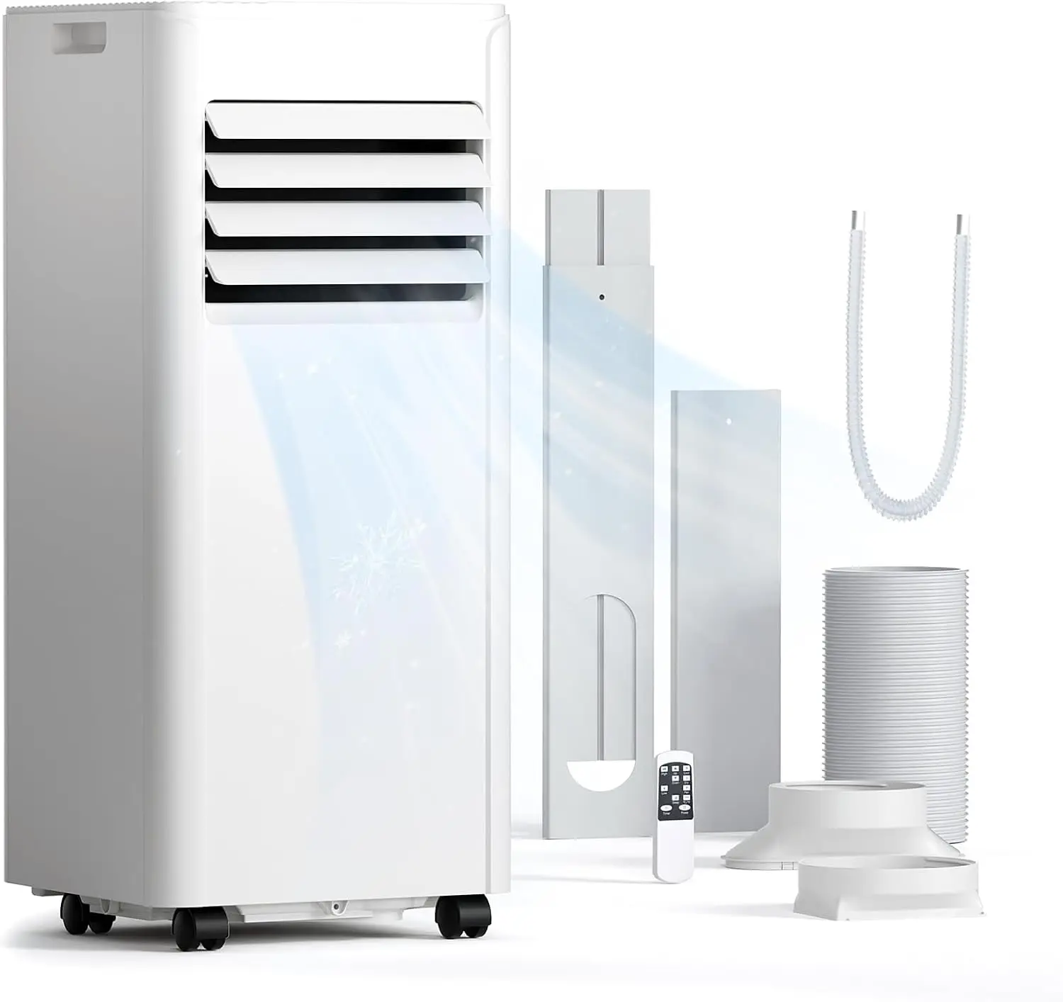 

Portable Air Conditioner 10000 BTU, 4-in-1 Unit Cools 450 Sq. Ft., Quiet Operation with Fan and Dehumidifier, LED Display, Remote Control, 24H Timer, Includes Window Kit, for Bedroom Office Dorms
