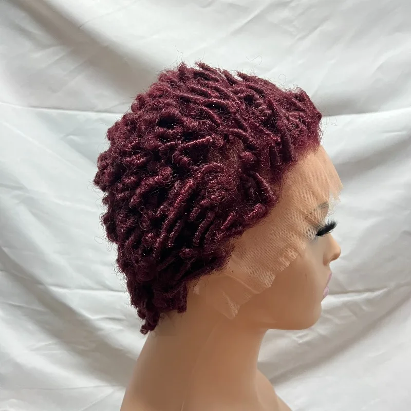 6 Zoll 99J Kurze Lockige 12A Echthaar 13x4 Lace Frontal Perücke, Kinky Curly Glueless Perücken für Schwarze Frauen, Alltagsgebrauch – Detail 4