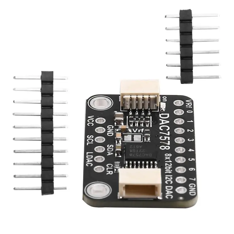 3CGRO-DAC7578 Module Breakout - 8-Channel 12-Bit I2C DAC 12-Bit High-Precision Digital-To-Analog Conversion 30Mmx17.8Mmx5mm