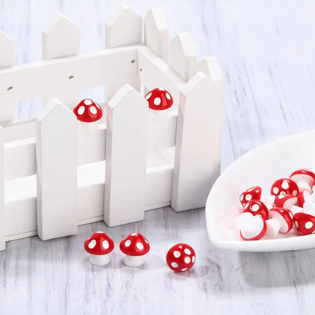 

40pcs Simulation Miniature Mushroom Resin Ornaments Garden Decor Micro Landscape Decoration Diy Craft Party Photography Prop