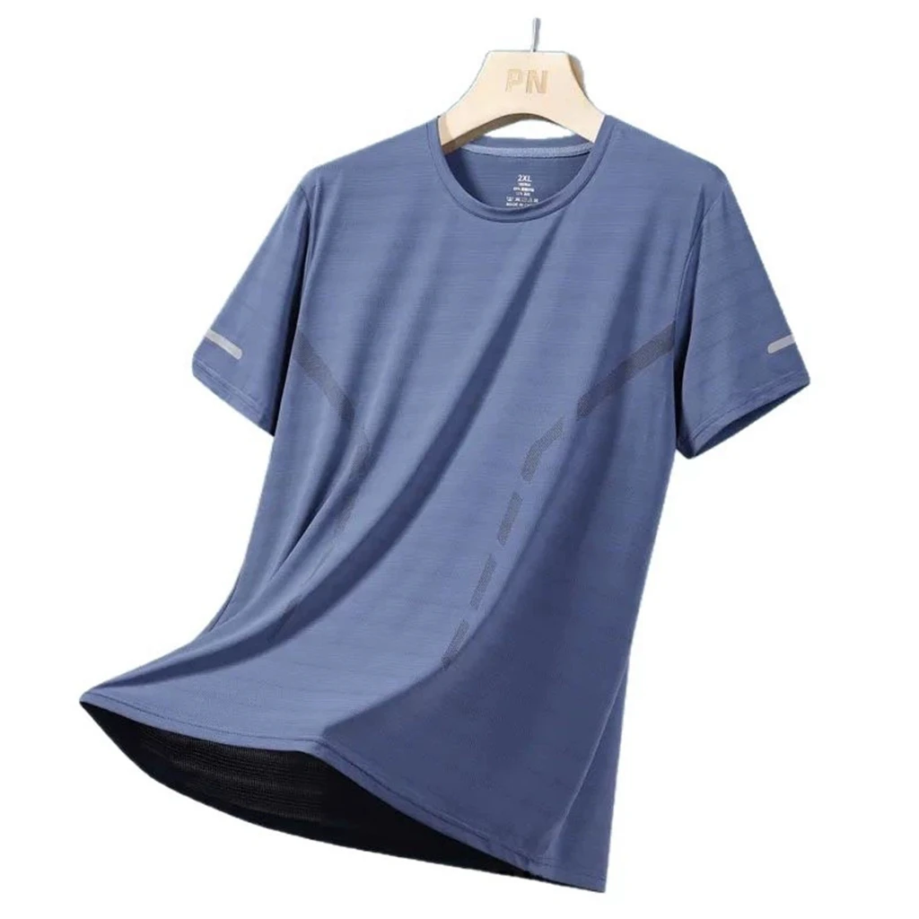 Men's Workout Compression Shirt Quick Dry Running T-shirt Short Sleeve O-neck Thin Rash Guard Gym Base Layer Athletic Undershirt
