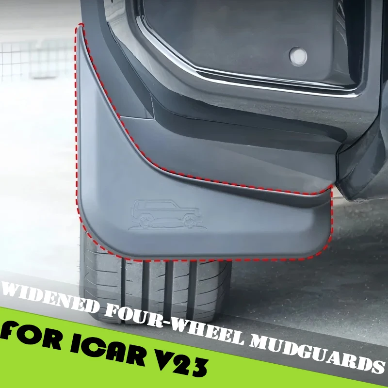 Car Widened Four-wheel Mudguards Suitable for Chery ICAR V27 2026 Modified Auto Front and Rear Wheels Mudguards Accessories