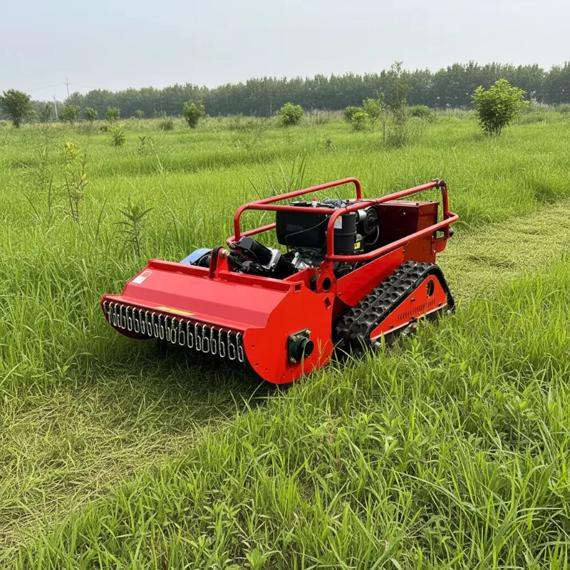 Customized Remote Control Slope Mower Self Propelled Garden Turf Maintenance Machine Tracked Grass Cutter Steep Terrain Mower