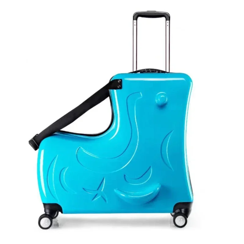 EU STOCK 20/24 inch travel kids luggage with wheels can sit and ride children's trolley suitcase gift rolling luggage