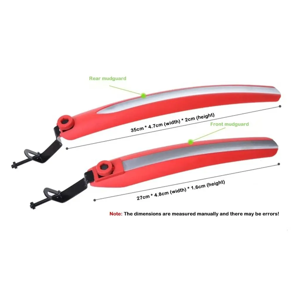 Plastic Mountain Bike Mudguard Multicolour Easy Quick Disassembly Road Racing Mudguard Front Rear Fenders Bicycle Parts