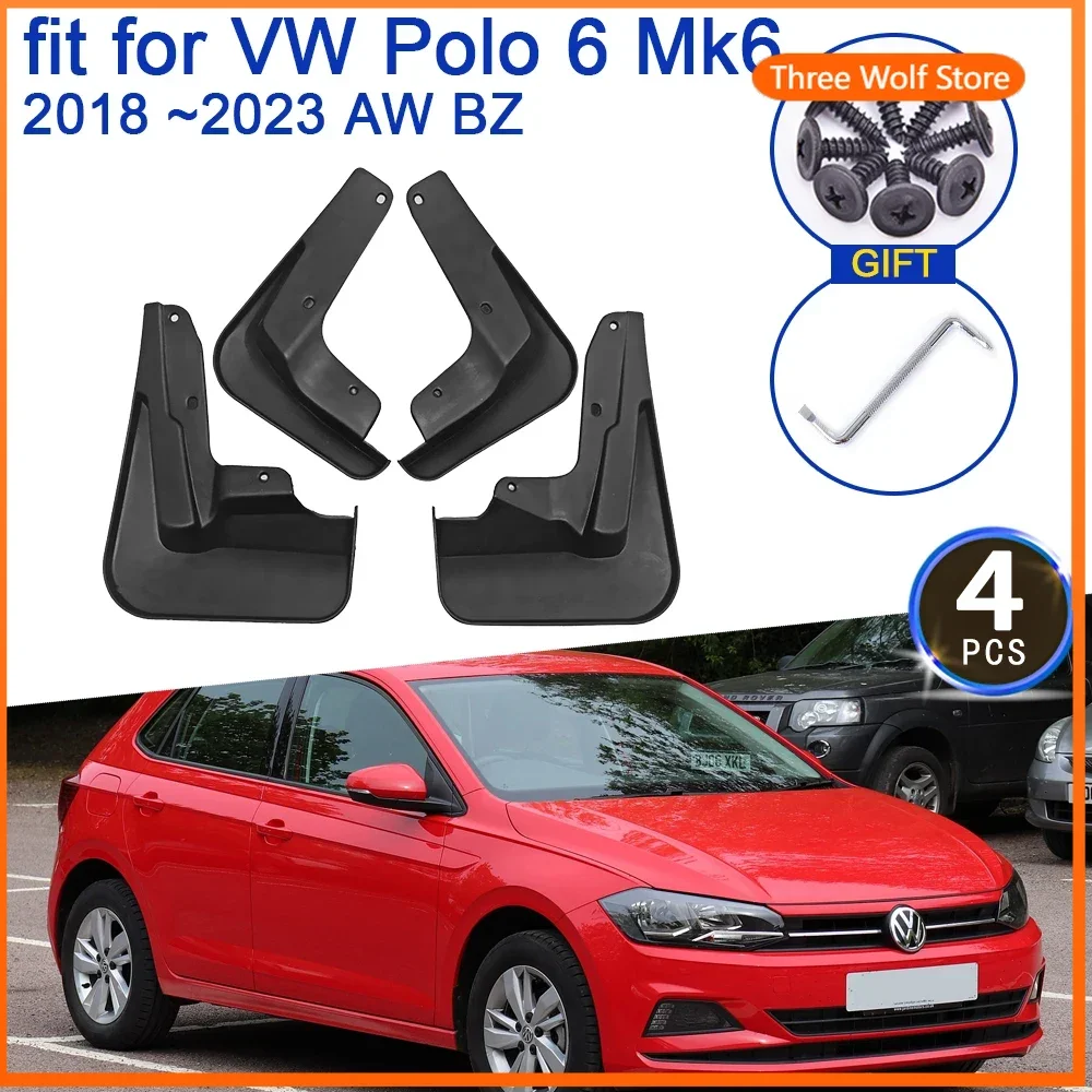 

Для Volkswagen VW Polo 6 Mk6 2018 2019 2020 2021 2022 2023 AW BZ брызговики брызговики защита крыла аксессуары для стайлинга автомобилей