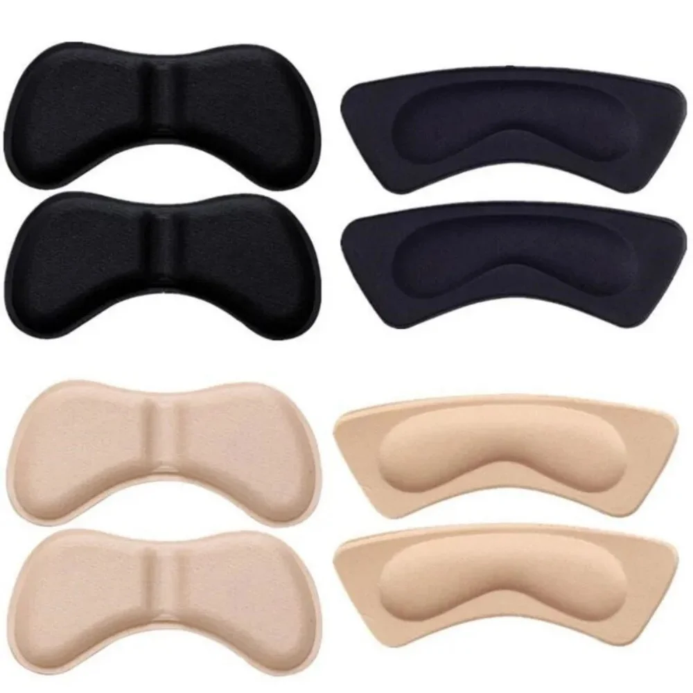 4 pairs Heel Insoles Patch Pain Relief Anti-wear Cushion Pads Feet Care Heel Protector Adhesive Back Sticker Shoes Insert Insole