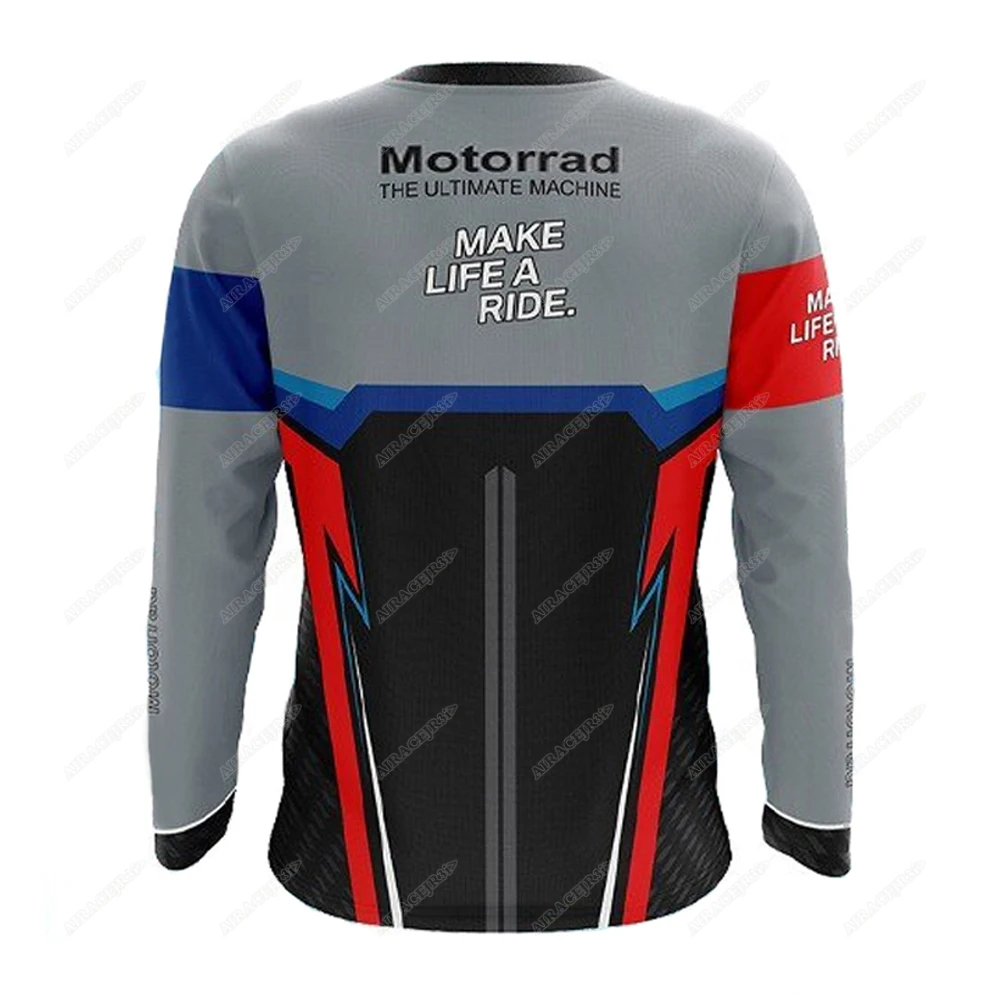 New For BMW Motorrad R1250GS/R1200GS/ F850GS/F750GS/ Long T-Shirt Touring Motorcycle Racing ADVENTURE Black Grey Summer Jerseys