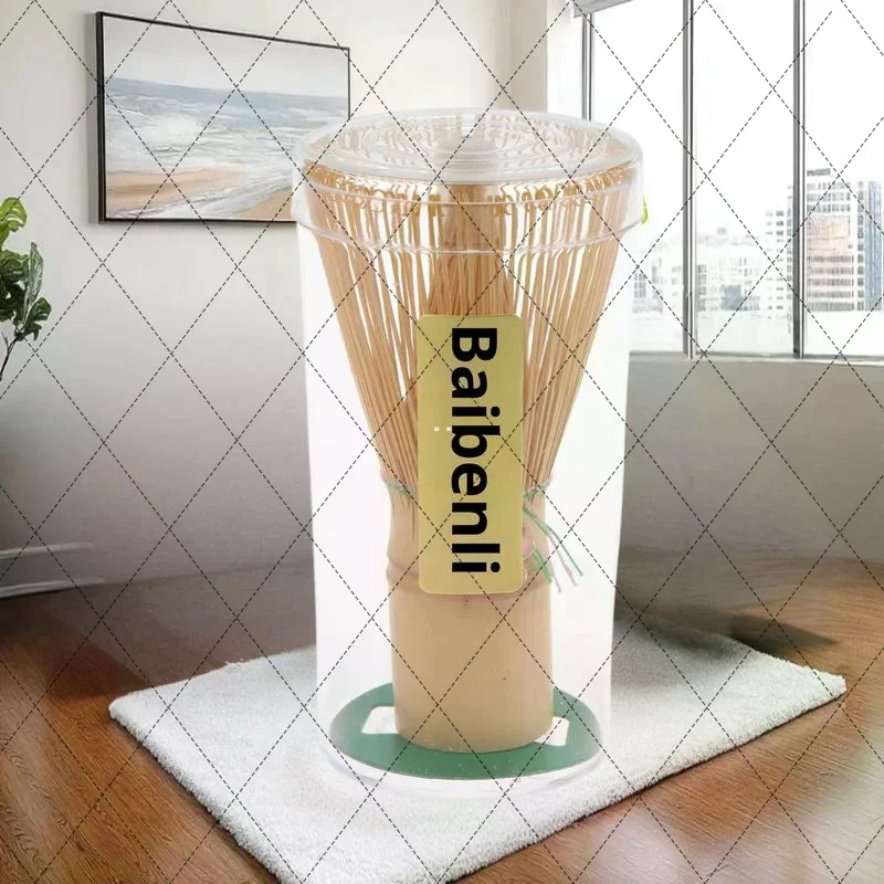 Ceremonia japonesa de bambú Chasen Matcha, batidor de té verde en polvo, cepillo de té, accesorios de cocina, herramienta de té con colgante de flor de cerezo