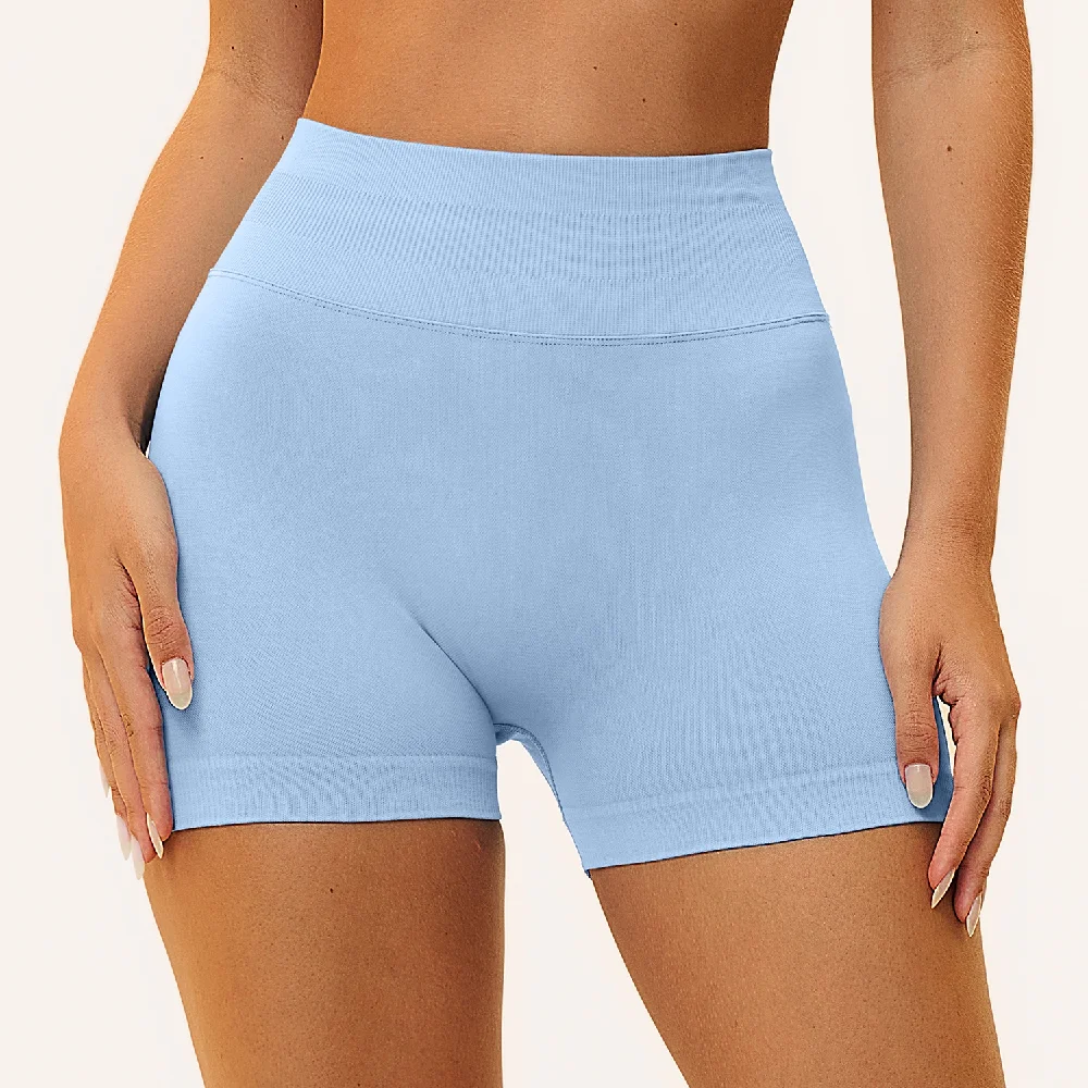 Seamless Fitness Shorts Summer Women High Waist Yoga Shorts Running Cycling Shorts Breathable Sports Leggings Workout Gym Shorts