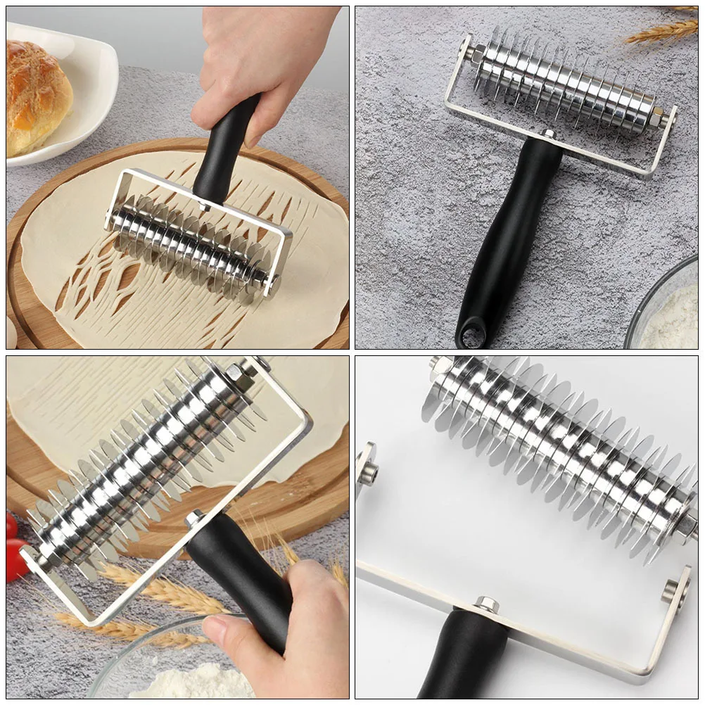 Coupe-pâte à treillis, outil de cuisson, Gadget de cuisine, rouleau à pâtisserie en plastique en acier inoxydable, tarte, biscuits, Pizza, rouleau à treillis pour pâte, 1 pièces