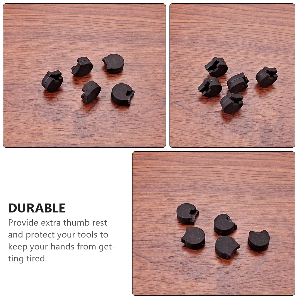 

5pcs Oboe Thumb Rest Black Plastic Finger Drag Practice Parts Protector Pad Durable Practice Parts Accessories