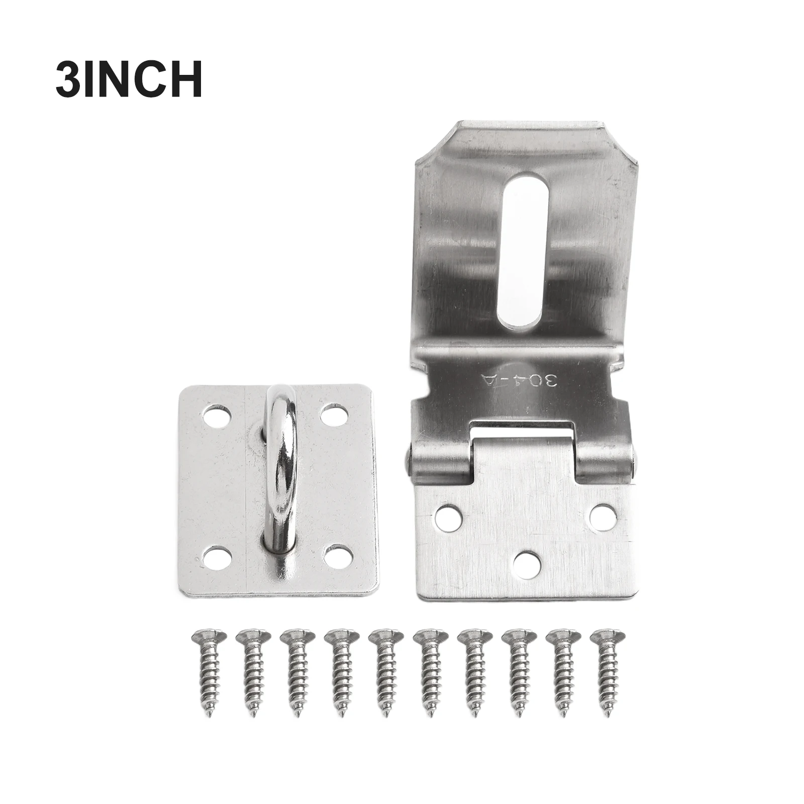 Lock Plate Secure Stainless Steel Door Lock Hasp Staple Padlock Clasp Shed Latch with Thickened Connecting Rod