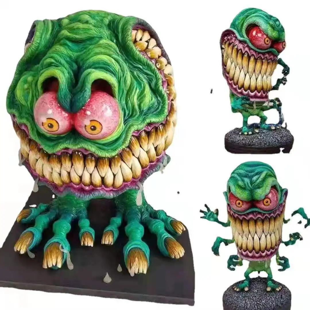 Halloween Rat Crazy Mouse Rat Fink Autoreparateur Beeldjes Hake Head Doll Desktop Decoratie Ontwerp Ambachten Geschenken Sculptuur Model - afbeelding 2