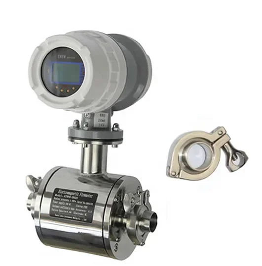 Electromagnetic Flow Meter Tri Clamp 1'' 2'' Sanitary Beer Flow Meter Milk Flow Meter