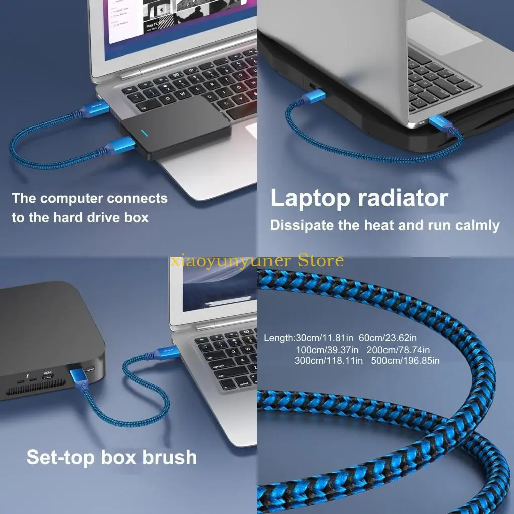 P9JB USB3.0 to USB B Charging Cable for Scanning Devices 5Gbps Charging Multiple Use