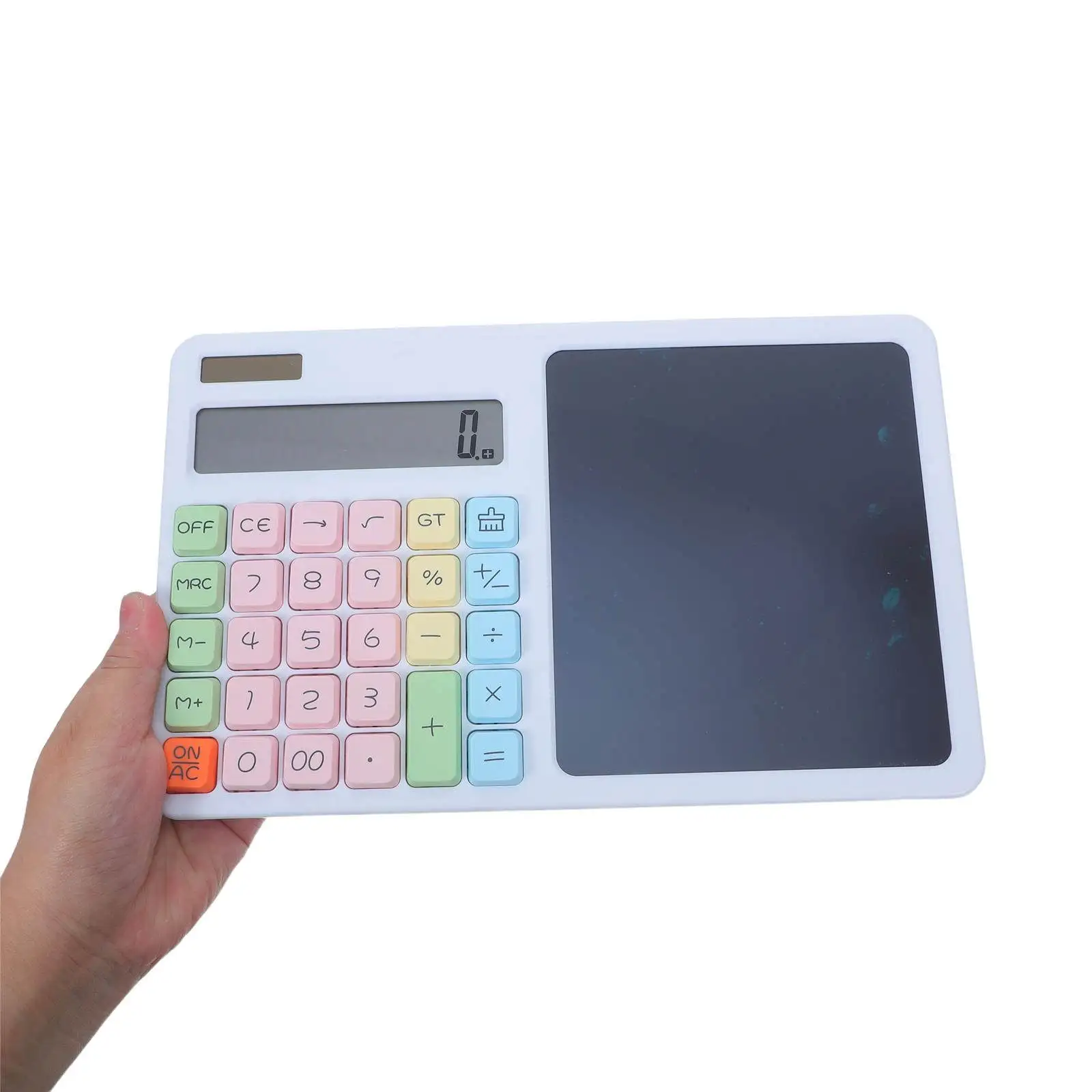 

Handwriting Tablet Calculator 12 Digit LCD Display Touch Sensitive Surface Erasable Screen Long Battery Life for School Home