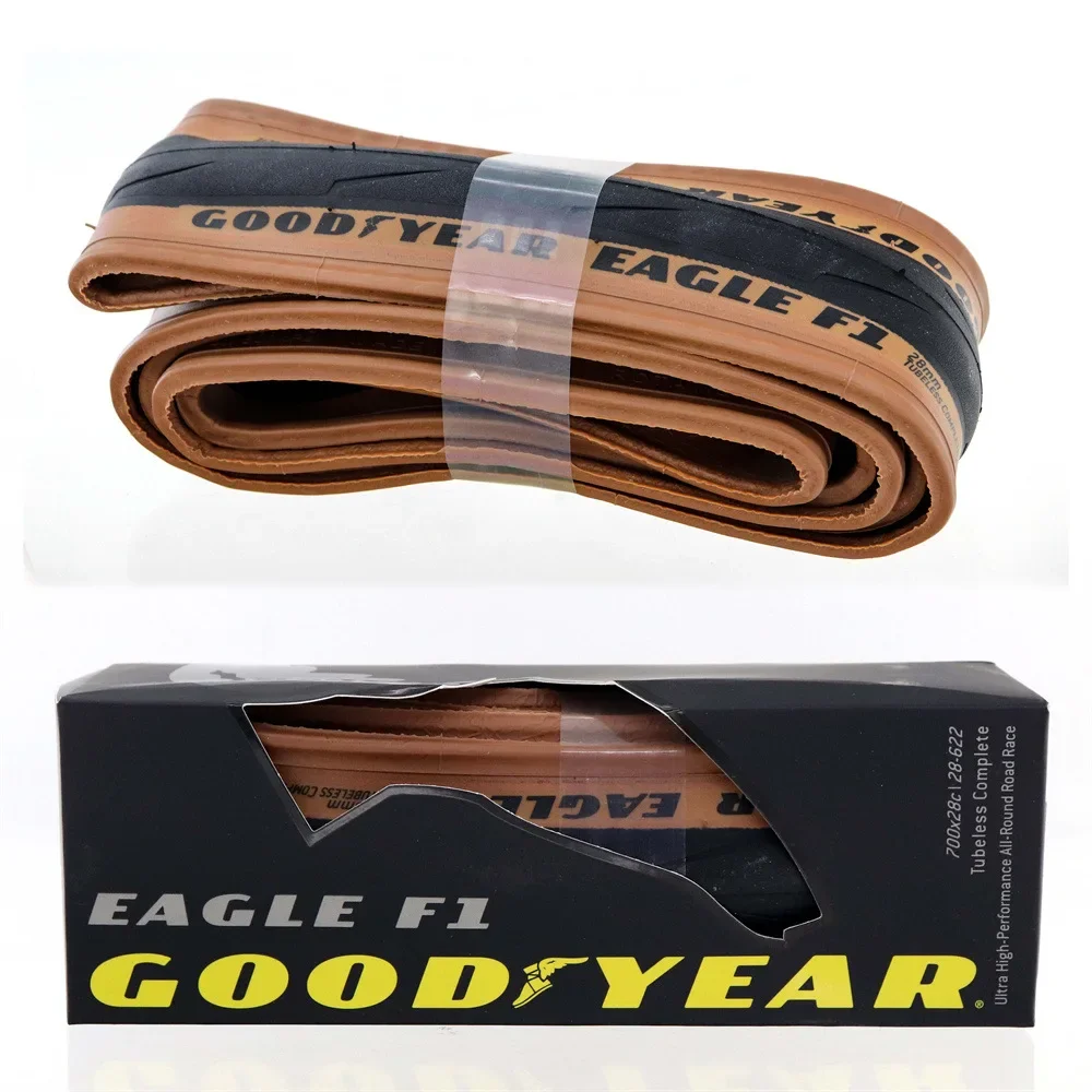 1 unidad Goodyear Eagle F1 bicicleta de carretera neumático plegable 700x2 5/28/30/32C sin cámara 85/100/110/120 TPI bicicleta de grava neumático a prueba de pinchazos