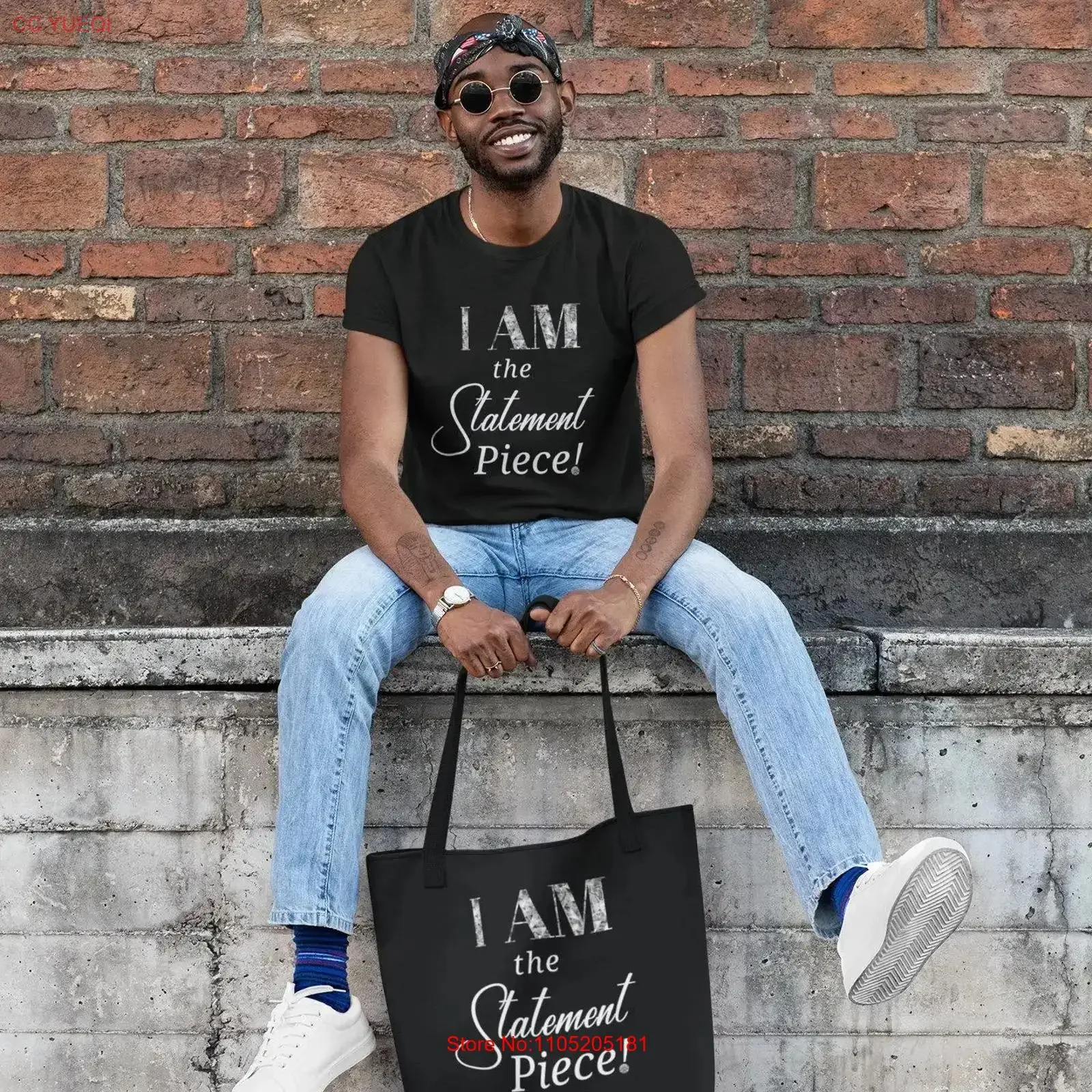 I Am The Statement Piece T shirt vintage Washed Stretched Slightly streetwear Stylish homme Comfortable graphic fashion