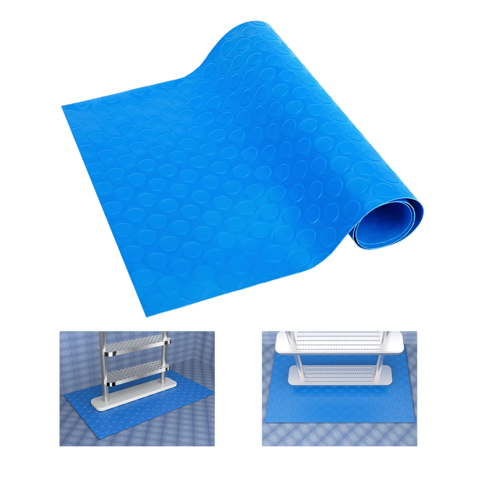 Swimming Pool Ladder Mat Protective Pool Ladder Pad Swimming Pool Step Mat For Above-Ground Pool Liners And Stairs