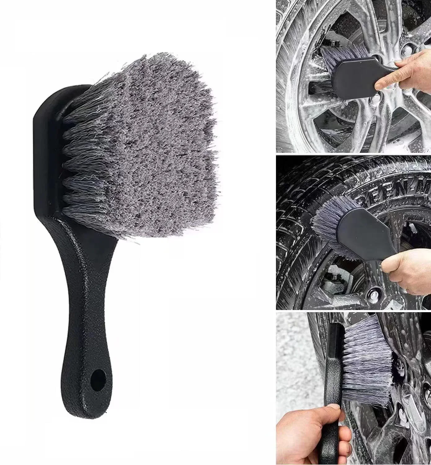 Car Tire Wheel Rim Cleaning Brush Detailing Brushes Wash Towel Kit Universal Wheel Tire Cleaning Accessories