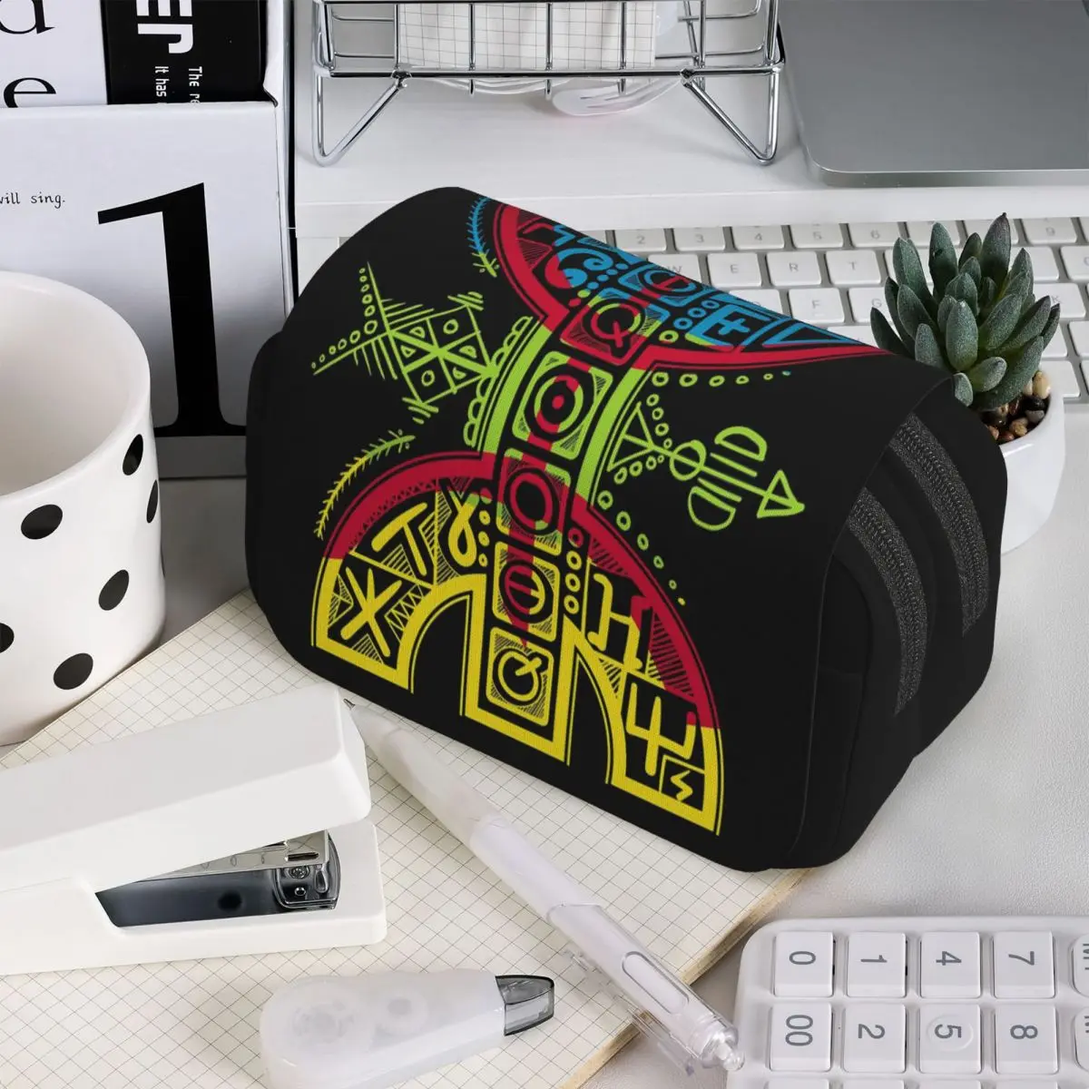 

Канцелярский пенал Kabyle Jewelry Amazigh Morocco для студентов, подарочный пенал-коробка, сумка для ручек, канцелярские принадлежности, сумка-органайзер для ручек
