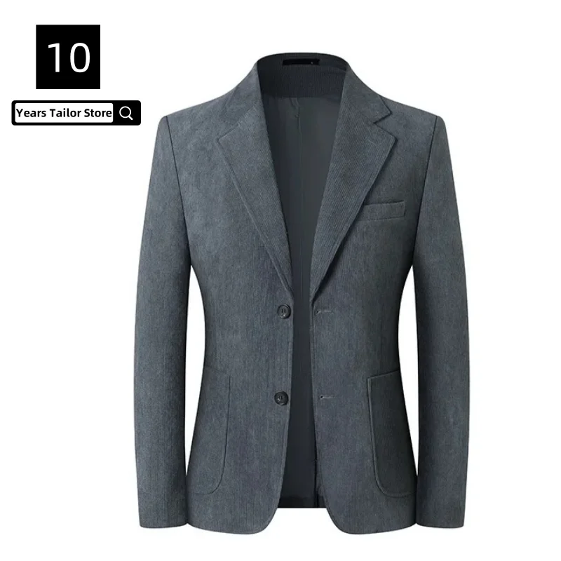 

2025 Fall/Winter New Styles Men's Blazers Thick Corduroy Jacket Soft Slim Fit Business Suit Suitable Daily Use Banquets Weddings