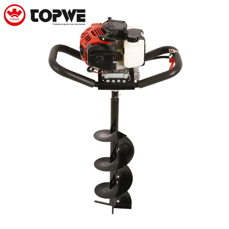 

TOPWE Factory Supply Earth Auger Drill 52cc Post Hole Digger 2-stroke Ground Hole Drill Machine