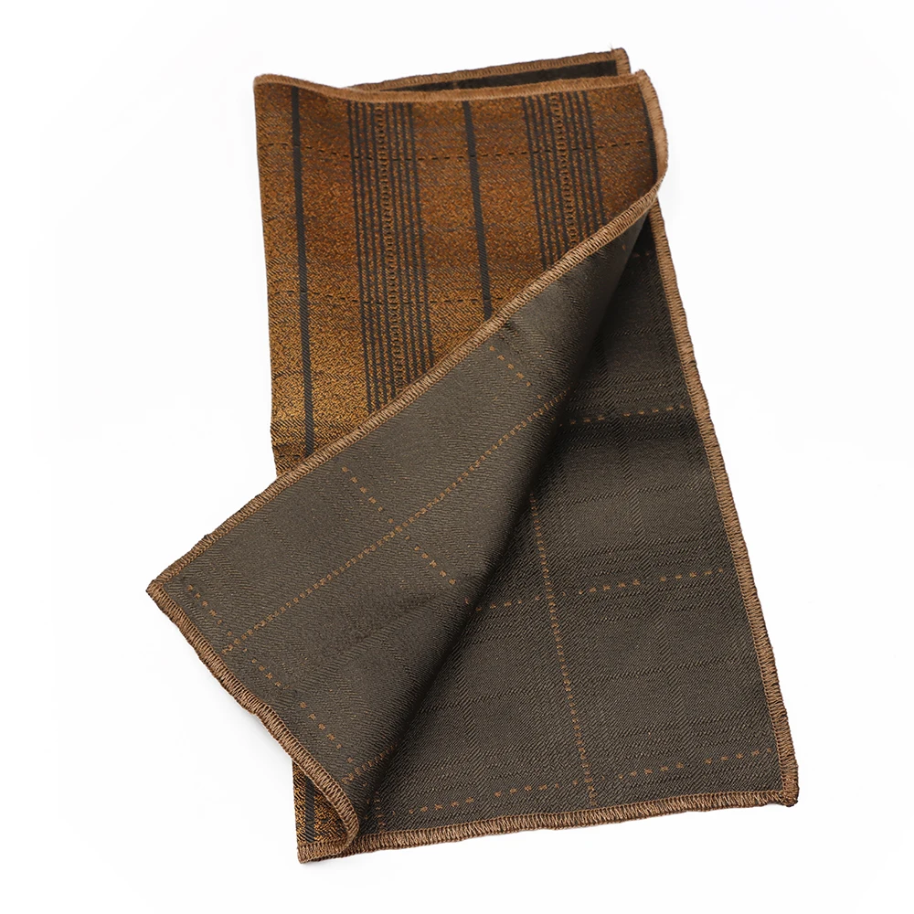 مردوں کا پالئیےسٹر 24cm پاکٹ اسکوائر دھاری دار پھولوں والا سرخ نیلا بھورا کلاسک بزنس رومال ویڈنگ پارٹی لوازمات