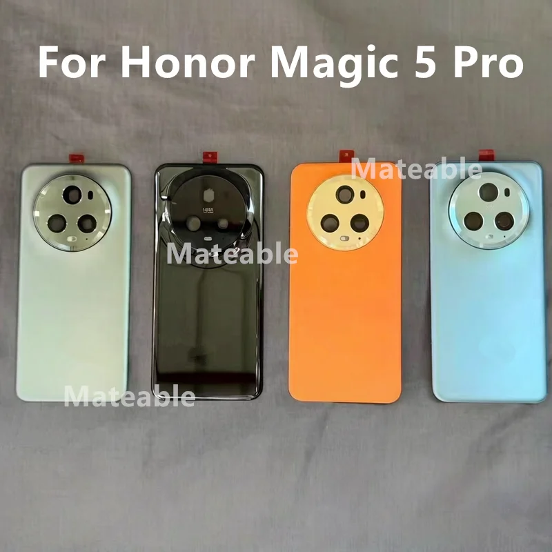 5Pro Battery Back Cover For Honor Magic 5 Pro Rear Housing Repair Replace Phone Door Case + Camera Lens PGT-AN10 PGT-N19