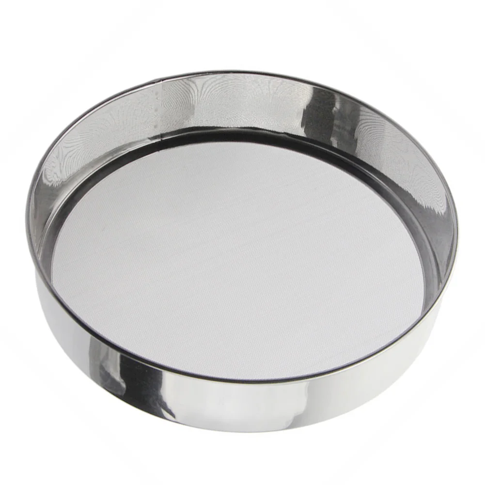 10-21cm Stainless Steel Flour Sieve Round Flour Sieve Strainer With 40 Mesh Kitchen Flour Powder Filter Screen Soil Strainer