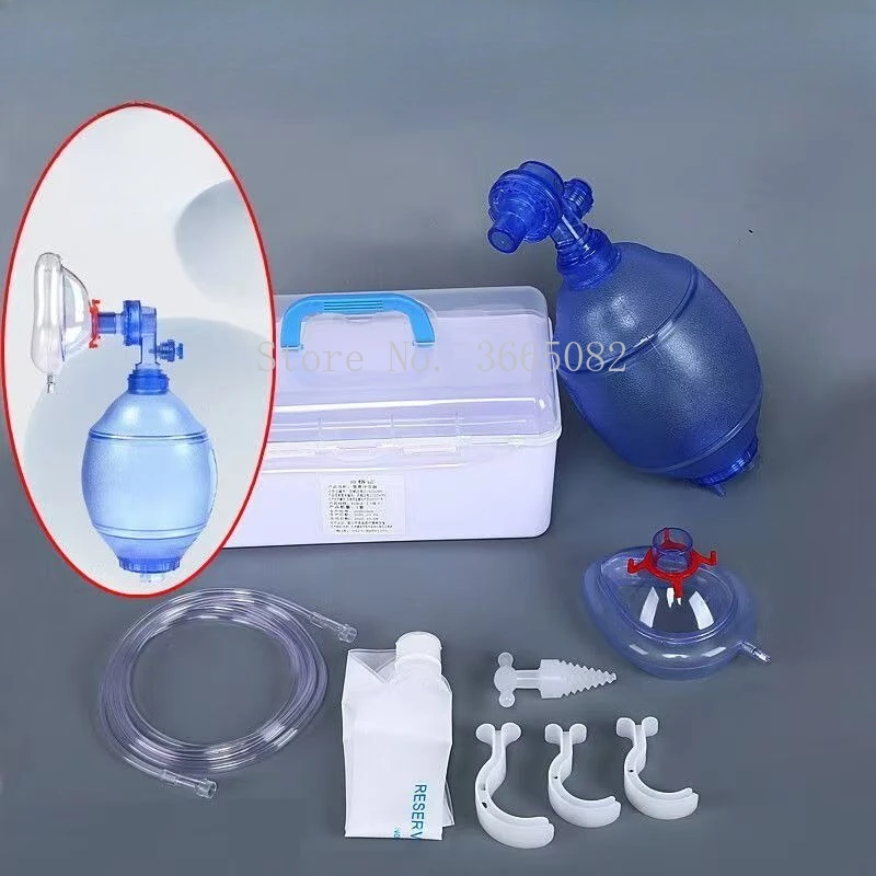 Adult/Children/Infant Manual Resuscitator PVC Ambu Bag Oxygen Tube First Aid Kit