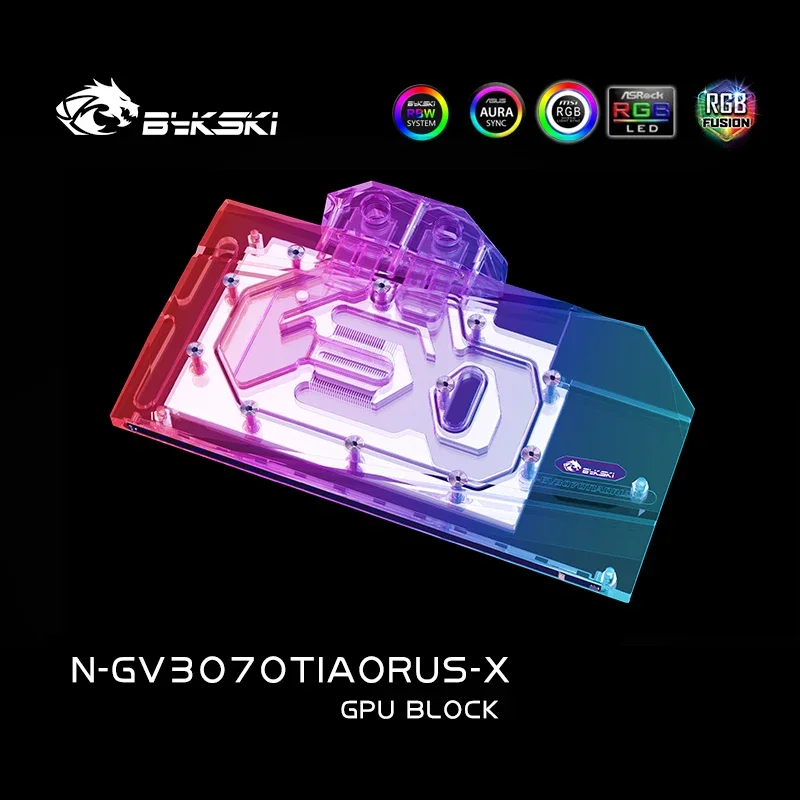 

Bykski Water Block Use for GIGABYTE RTX3070Ti AORUS MASTER 8GD GPU Card / with Backplate / Copper Radiator N-GV3070TIAORUS-X