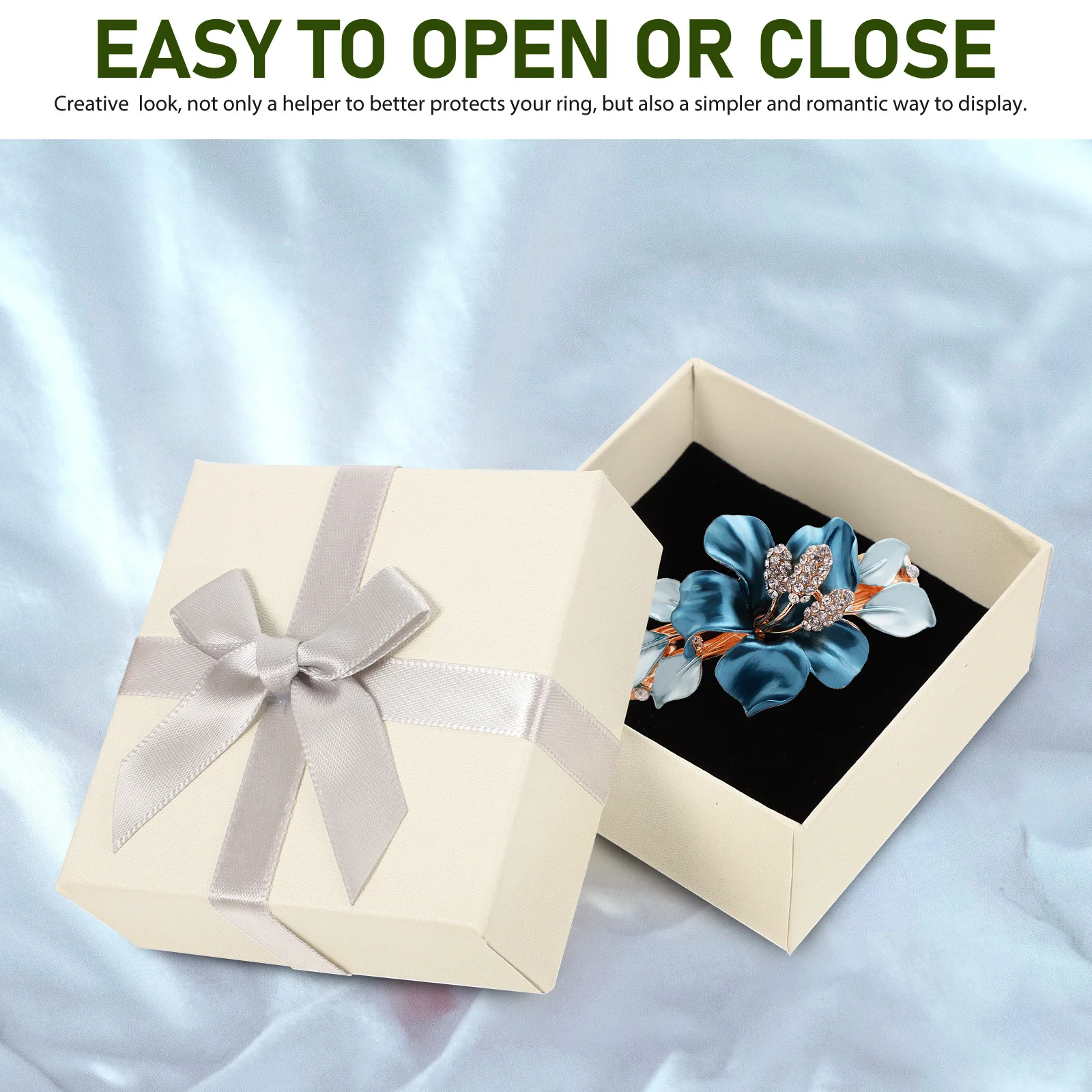 

12pcs Bowknot Jewelry Box Delicate Ring Case For Wedding Ceremony Bridal Gift Engagement Holder Travel Organizer Small Storage