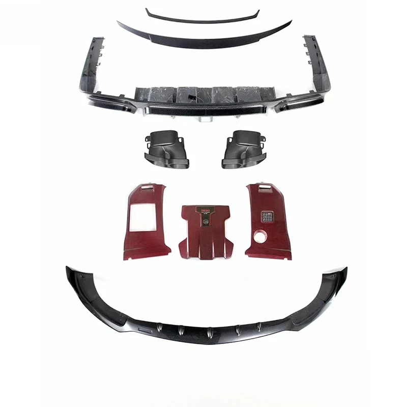 Premium Car Accsori R Style 00 Body Kit Dry Carbon Fiber Front Lip Spoiler Rear Diffuser E Class W E - Durle