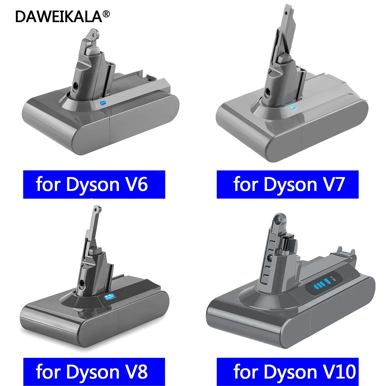 Dyson V6 V7 V8 V10 Battery Series SV12 DC62 SV11 SV10 Handheld Vacuum Cleaner Spare battery Replacement Battery for Dyson