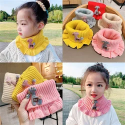 Winter Scarf Knitted Scarf Preschool Collar Children's Scarf Cartoon Cute Children's Scarf Knitted And Warm Decorative Collar