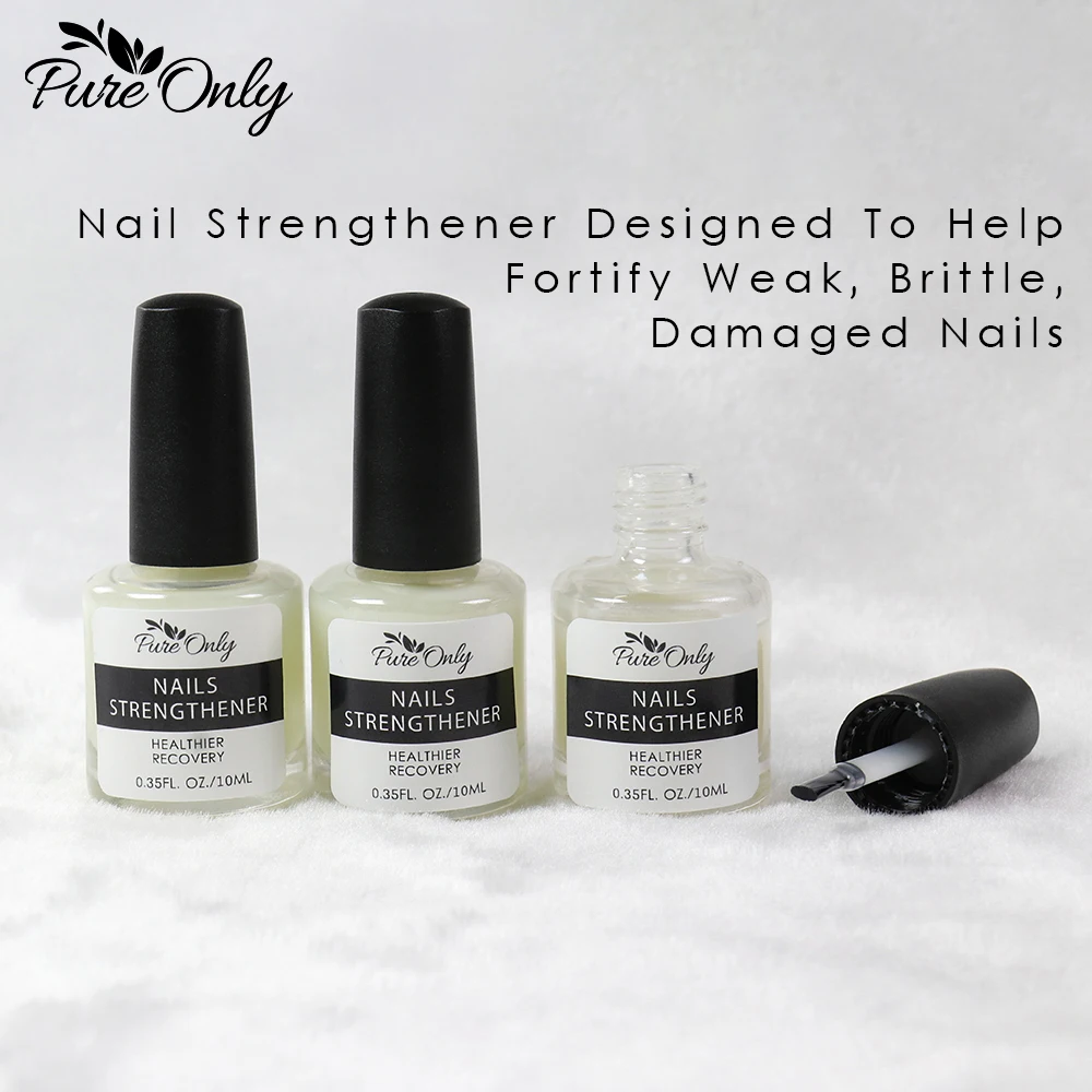 Customized Logo Nail Strengthener for Nail Treatment Growth 15ml Soft White Nail Hardener Repair Proteins Proven Natural Formula